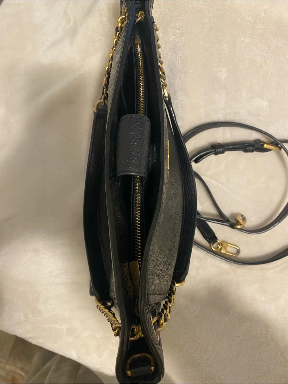 Tory Burch Britten Small Slouchy Tote with Crossbody Strap